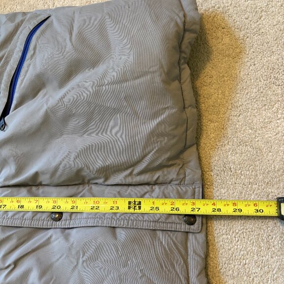 North Face Insulated Nylon Winter Coat Men's Size XL Gray & Blue - Picture 5 of 8